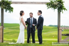 Waterfront ceremony - Couple exchanging vows